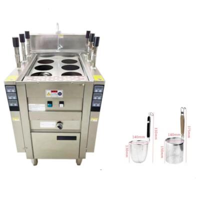 China 14CM/16CM/18CM 6 Heads Single Tank Automatic Lift Up Gas Noondle Cooker Pasta Cooker Gas Automatic Lifting Stainless Steel Pasta Cooker for sale