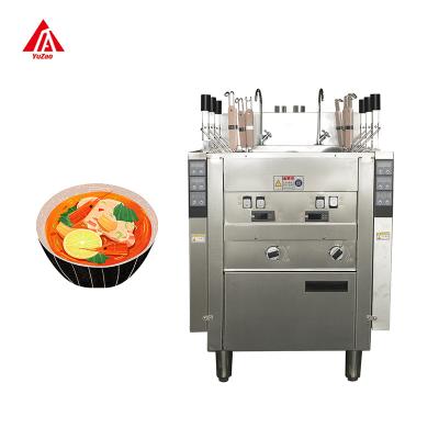 China Automatic lifting Commercial Automatic Lifting Countertop System Gas Pasta Noodle Cooking Machine Double Cylinder Noodles Cooker With Baskets for sale