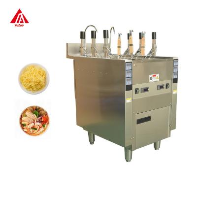 China Automatic lifting Electric Automatic Lifting Noodles Boiler Efficient Cost Saving Pasta Cooker 6 Holes Stainless Steel Cooker With Baskets for sale