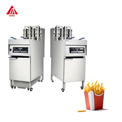 China Safety  Industrial 1 Tank 2 Tank Optional Electric Deep fryer commercial fryer Machine Automatic Lifting Deep fryer For Chips for sale