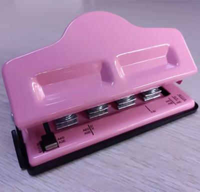 China T Shape Desktop Rose Color Metal T Shape Paper Hole Mushroom Punch For Craft for sale