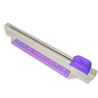 China Metal+Plastic Pedestal Sheet Punch 30 Hole Puncher Sliding Punch 30 Holes A4 B5 A5 A7 B7 5 Sheets Portable Paper Hole Punch for sale