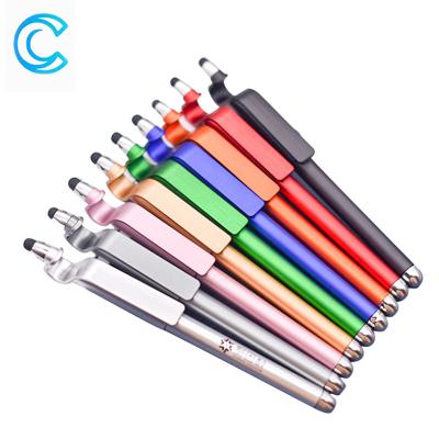 China Multifunctional Mobile Phone Holder Pen Touch Screen Pen Ballpoint Pen Ballpen Custom Promotional Logo for sale