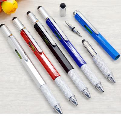 China School Office Metal Twist Ball Pen Promotion Gifts Ball Pen with Screen Touch, Scale, 2 Kinds of Screw Drivers, Level for sale