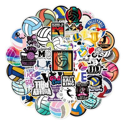 China Waterproof Volleyball Graffiti Stickers Suitcase Guitar Car Computer Waterproof PVC Stickers for sale