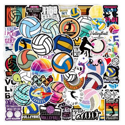 China 100Pcs Trend Fashion Ball Series Rugby Volleyball Waterproof Stickers For Boy Fridge Luggage Laptop Graffiti Sports Home Stickers for sale