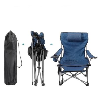 China Modern Comfortable Extended Folding Armrest Camping Chair High Quality Foldable Fishing Chairs With Footrest for sale