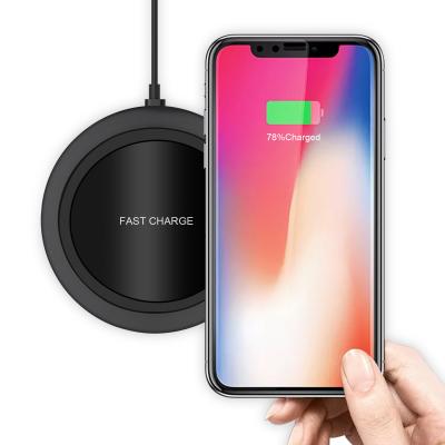 China Q1 Type C Port Mirror Wireless Mobile Phone Qi Standard Magnetic Resonance Wireless Charger Desktop Black Charger For Mobile Phones for sale