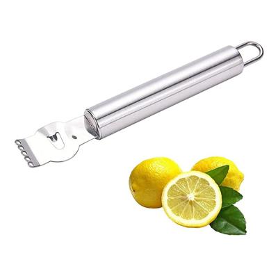 China Viable Kitchen Peeler Tool Citrus Zester Lemon Zester Grater With Handle Knife for sale