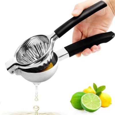 China Large Hand Squeezer Viable Heavy Duty Manual Fruit Squeezer Silicone Handles Lemon Squeezer Stainless Steel Citrus Juicer Lime Squeezer for sale