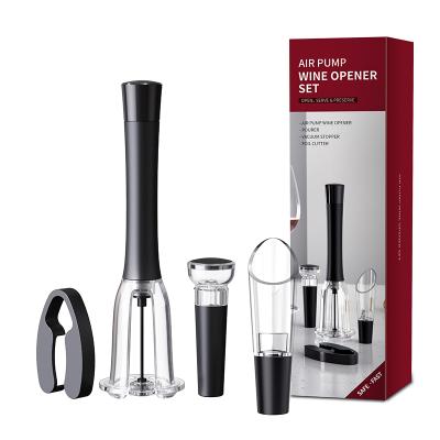 China Perfect Set of Metal Vacuum Needle Wine Opener Gift Wine Aerator Pourer Needle Wine Aerator Vacuum Stopper Vacuum Stopper Wine Bottle Opener Set for sale