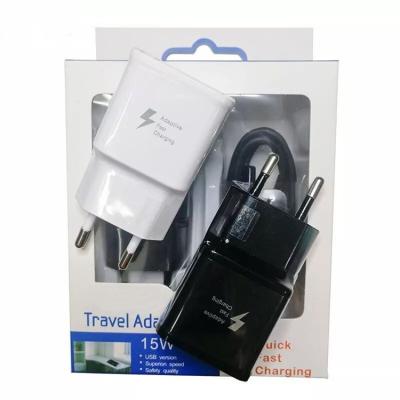 China High Speed ​​With Box For Samsung Fast Charger S6 S8 S9 S10 Fast Charger Travel Wall USB Charger Adapter 9V/1.67A 5V/2A for sale