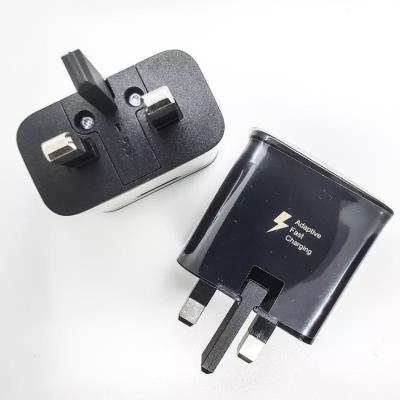 China Factory Wholesale Fast QC 3.0 9V/1.67A 5v/2a Fast Charging Chargers For Samsung Galaxy S8 S7 S6 Phone Chargers UK Plug In 3pin Wall Adapter for sale