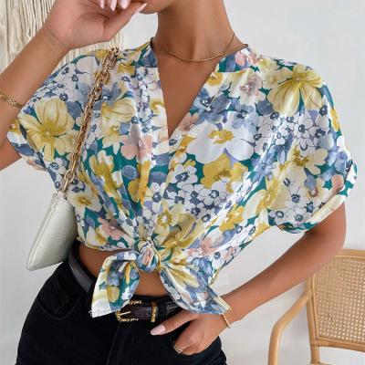 China Breathable Enyami Tending Items Beach Vintage Wear Shirt Summer Designer Print Short Sleeve T-Shirt Blusas De Mujer for sale