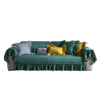 China Modern Wholesale Manufacture Embroidered Polyester Quilting Sofa Covers For 1 2 3 4 Seats for sale