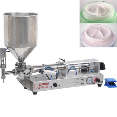 China Pneumatic Paste Yogurt Flavor Filling Machine Semi Automatic Food Hopper Large Valve for sale