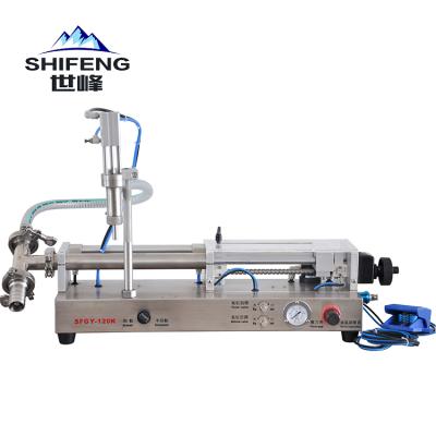 China SFGY-120K Pneumatic Driven Food Thick Liquid Filler For Paste Peanut Butter Filling Machine for sale