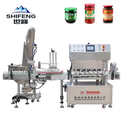 China Automatic Food Twist Off Hook Vacuum Capper Sealer Bottle Jar Capping Machine for sale