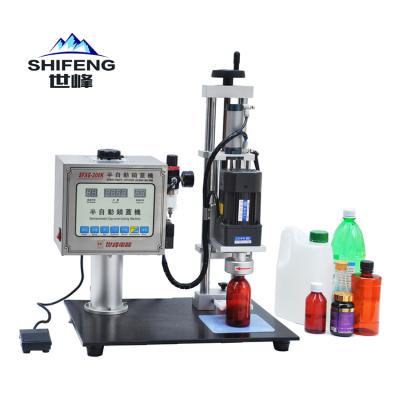 China Semi Automatic Pneumatic Food Bottle Screw Capper Capping Machine for sale