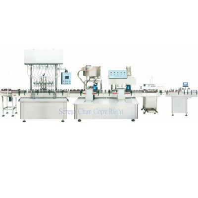 China machinery & SFGZZ-100 Equipment Automatic bottle-sending, filling, capping, sealing, labeling combination production line for corrosive liquids for sale