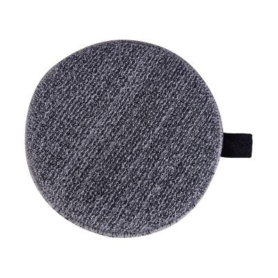 China EXFOLIATING Charcoal Double-texture Exfoliating Body Scrubber - Round - Bath & Shower Sponge for Smoother Skin - Charcoal Skincare for sale