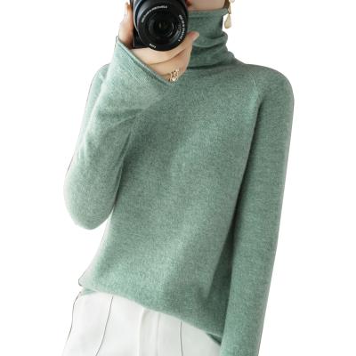 China Anti-pilling winter design knitwear turtle neck ladies fashion 100% pure Merino wool sweater for women for sale