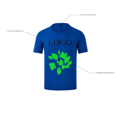 China Men's Solid Logo Short Sleeve Custom T-shirt Short Summer QUICK DRY Plus Size T-Shirts for sale