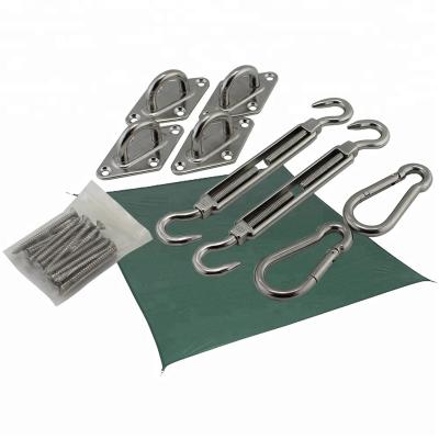 China Easy To Install And Use Adjustable Stainless Steel Square Sun Shade Sail Hardware Kits for sale