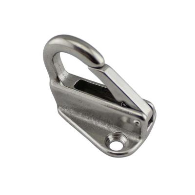 China Mooring 10pcs Eye Marine Sailing Silver Fender Hooks 316 Stainless Steel Mini Boat Fender Hook Carabiner 27mm x 27mm for sale