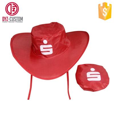 China Character Promotional Foldable Cowboy Hat With Small Pocket for sale