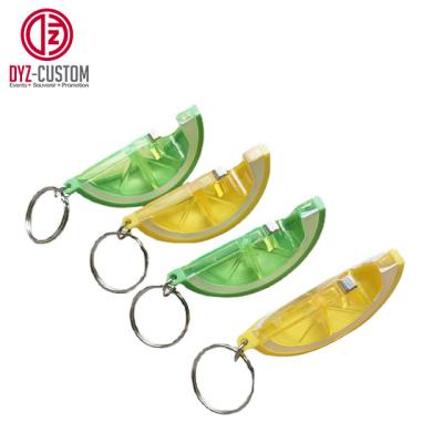 China Advertising Lime Slice Bottle Opener Lime Wedge Key Chain Beer Key Opener for sale