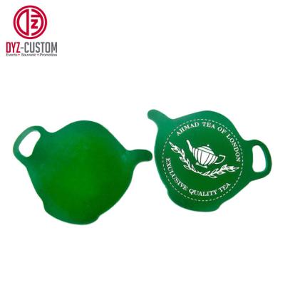 China Sustainable Custom Teapot Form Soft PVC Coaster Rubber Drink Coasters for sale