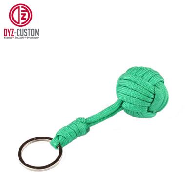 China Outdoor Survival Monkey Fist Knot Key Chain Key Chain With Steel Ball for sale