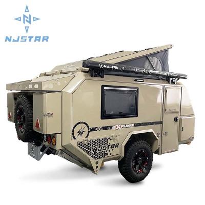 China NJATAR Tech Camping 4x4 Offroad Camper Light Weight Aluminum Main Roof Top Out Of ABS Hard Shell With Dinghy For Sale for sale