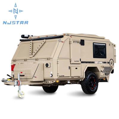 China NJATAR Ecocamper Australia Light Weight Aluminum Standard Caravan 4x4 Off Road Expedition Bed Camper Trailer Camping Van for sale