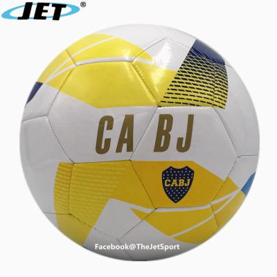 China High Quality Durable Custom Leather Logo Football Training Skill PU Soccer Ball Size 5 for sale