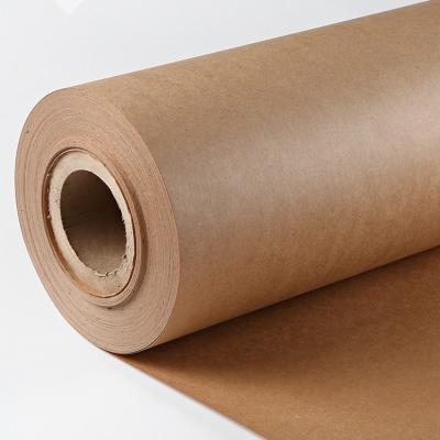 China Recycled Materials Packaging Tissue Paper Gift Wrapping Roll Brown Kraft Paper Roll for sale