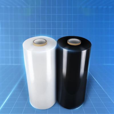 China Water Soluble Yellow LLDPE / PE Film Pallet Wrap Stretch Film Jumbo Roll for sale