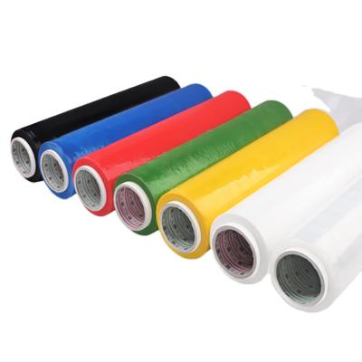 China Hot sale water soluble package packing transparent plastic roll pe stretch wrap film with different color for sale