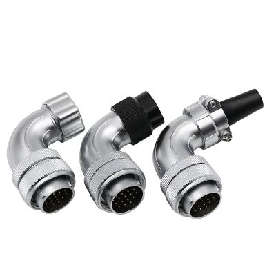 China WS24 Automotive WEIPU TS TC 90 Degree Bending Right Angle Waterproof Connector Aviation Male Plug 2 3 4 9 Pin 10Pin 12Pin 19Pin for sale