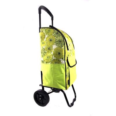 China Mini Grocery Shopping Trolley Cart Reusable Lightweight Folding Folding With Bags And Retractable Trolley Hand for sale