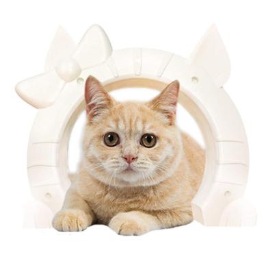 China Breathable Cat Door, Cat Door 2 Way Solid Glass Pet Door Kitty Hole Shape Pass Fits Cavity Inner Core for sale