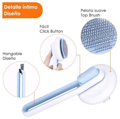 China Durable Molding Pet Hair Remover Brush Self Cleaning Grooming Bath Comb Tools Loosen Hair Tangled Knots Suitable For Dog, Cat for sale