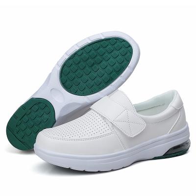 China High quality white micro fiber air cushion women anti-static new styles nurse shoes hospital men wholesale european standard green outsole for sale