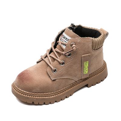 China Factory Wholesale 2021 Winter Breathable High Quality Leather New Baby Boots Customize High Top Martin Toddler Boy Shoes for sale