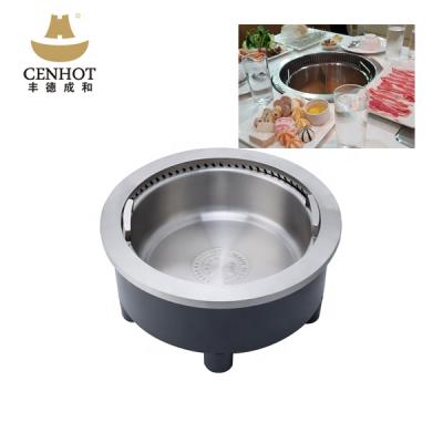 China Commercial Restaurant Easily Assembled Around Smokeless Hot Pot Equipment for sale