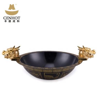 China Stocked Dragon Head Soup Hot Pot CENHOT Shabu Shabu Stock Pot Stock Pots with Enamel Coat for sale