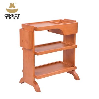 China CENHOT durable 3 TIER RESTAURANT FOOD SHELF DISH HOLDER WOODEN OFFER for sale