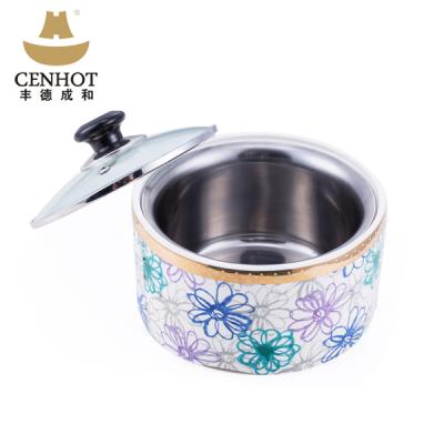 China China Sustainable Hot-Selling For 1 Person Small Size Casserole Stew Pot With Silicone Heat for sale