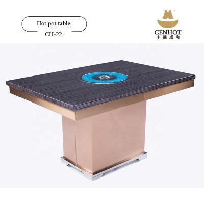 China Easy Korean Barbecue Oven Table With Built-in Self-service Smokeless Barbecue Square Table for sale